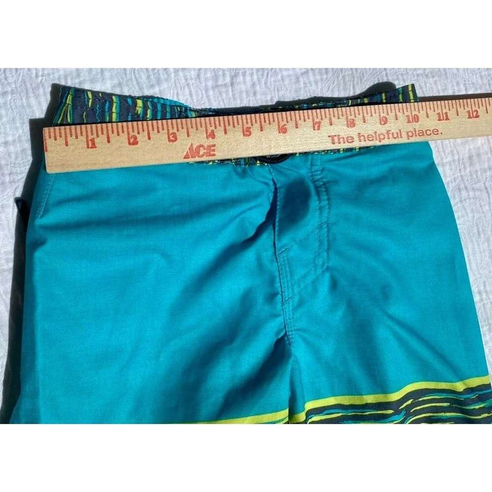 O'neill Boys Boardshort Trunks Swim Beach Blue Stretch Waistband Pocket Sz 5/6 +